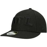 Muške nove ere Black Atlanta Falcons Alternati logo Black na crnom niskom profilu 59FIFTY II ugrađeni šešir