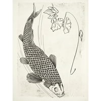 Bracquemond Fish Japanski stil Etching Extra Veliki XL zidni umjetnički poster Ispis