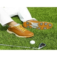 Muške cipele za hodanje čipke Golf sa patikama za šiljke na otvorenom casual trening Profesionalni žuti