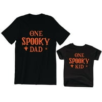 Jedan sablasan tata Ghost Grafički majica TEE Muška majica Jedna sablasna majica djeteta Halloween Porodica