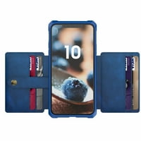 iPhone novčanik futrola, dteck kožna teška tvrdi silikonski udarni nosač kutije za kućište zaštitni poklopac za Apple iPhone iPhone 7, plavi