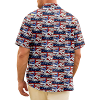 4. jula muška havajska majica USA Nacionalna zastava Štampanje košulja kratkih rukava svakodnevno za