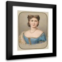 Emanuel Thomas Peter Black Moderni uokvireni muzej umjetnički print pod nazivom - portret dame u plavoj