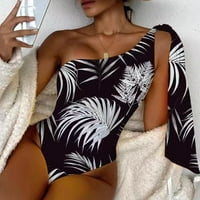 Giligiliso Clearence Jedan kupaći komisioni za žene, kontrastni u boji tiskati Camisole ramena Backini Bakini kupaći kostim