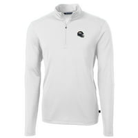 Muški rezač i buck bijeli Denver Broncos kaciga vrline Eco Pique Reciklirani tromjesečja-zip pulover
