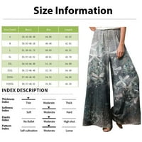 Ne propustite Himeway Womens Fashion Fashion ženske tiskane šivene prozračne ležerne hlače sive 4xl