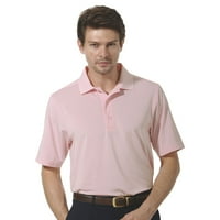 Monterey Club Muški tonski pinstripe teksture Puno golf polo majica # 1098