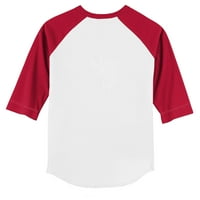 Mladića Tiny Turpap Bijeli crveni Philadelphia Phillies Dirt Ball 3 4-rukave Raglan majica