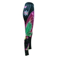 Rewenti Women Modne leptir Print Yoga Hlače Plus Veličina Ležerne prilike visoke struke Sportske hlače
