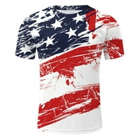 Košulje za muškarce 4. jula Dan nezavisnosti Ljeto 3D digitalni tisak okrugli vrat kratkih rukava majica