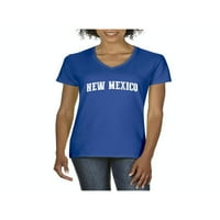 MMF - Ženska majica V-izrez kratki rukav, do žena Veličina 3XL - Novi Meksiko