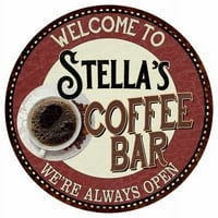 Stella's kafe bar okrugli metalni znak Kuhinjski zidni dekor 100140041249