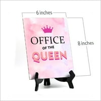 Znakovi Bylita Kancelarija kraljice, ružičasti tabelski znak sa akrilnim postoljem