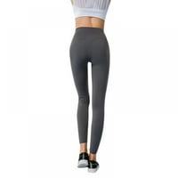 Ženske sportove fitness joga hlače učvršćeni tekući sportski visoki struk dizanje hiponastih hlača crna