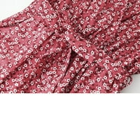 Efsteb Maxi Haljina za žene Ležerne prilike cvjetne turske haljine V-izrez Tanka ljetna haljina kratka