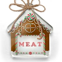 Ornament tiskani jedno obodno meso salame meso Christy Neonblond