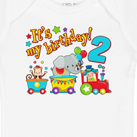 Inktastic je moj rođendanski vlak 2. rođendanski poklon dječak baby ili baby girl bodysuit