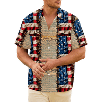 Četvrti jul Havajska majica za muške patriotske majice kratkih rukava Tropska plaža Vrhovi za odmor
