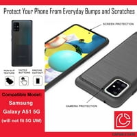 Capsule Case kompatibilan sa Galaxy A 5G [muški stil karbonska vlakna tanka tanka fit teška zaštitna