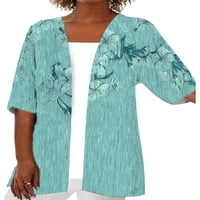 NOLLA Ženski Ljetni kardigan Otvoreni prednji bluza vrhovi kratkih rukava Poklopac UPS dame Elegantna