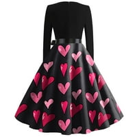 Fefernal ženska modna haljina za ispis za patchwork vintage haljina banket DRESS Party Valentinovo
