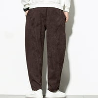 Muške hlače Muške modne povremene čiste boje velike veličine čipke Corduroy hlače pantalone casual pantalone