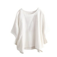 Giligiliso ženski kratki rukav košulju za okrugli rukav casual pulover džep
