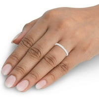 Pompeii CT Diamond Wedding Ring 14k bijeli zlatni smetnjački anniverurni bend