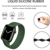 Yuiyuka Silikonski solo loop kompatibilan sa Apple Watch Bandovima, elastičnom remenom na narukvicu