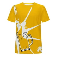Muška majica Clearence Plus Veličina Nova majica 3D ne pozicioniranje pivo Print kratki rukav okrugli vrat Majica Casual Sports Top Bluzes