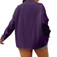 Ležerna majica ovratnika dugih rukava Purple Plus Bluze