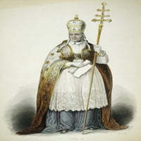 Papa pius i. Ngerman čelik graviranje, 19. vek. Poster Print by