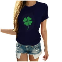 Zodggu Prodaja Lucky Clonus Print Love Ispiši kratki rukav St. Patrick's Day Slim Casual Pokloni za Unise Tuničke košulje za žene Posada modna bluza 14