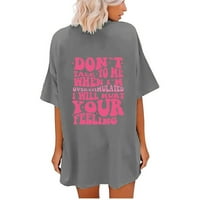 Zodggu Womens midi tunika T-majice Prodaja prevelika udobnost Ležerne prilike modni kap ramena kratki