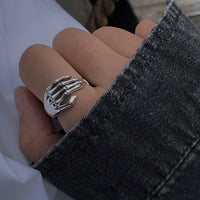 Ayyufe ženske prsten za ručno otvaranje ručnog otvora za retro nakit podesivi prsten za Noć vještica