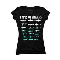 Shark Juniors Black Graphic Tee - Dizajn ljudi L