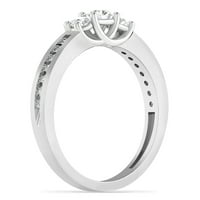 Carat IGL certificirani dijamant 10k bijeli zlatni godišnjica za žene za žene - idealan prsten za vjenčanje ili godišnjicu