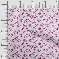 Onuone pamučna svila svjetla ružičasta tkanina Valentine Ljubav Srca zanatske projekte Dekor tkanina Štampano dvorištem široko