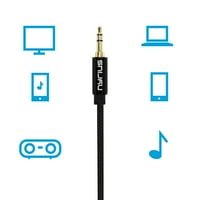 Nyrius Premium pomoćni audio kabel 3 'sa zaštitnim štitnikom - pakovanje
