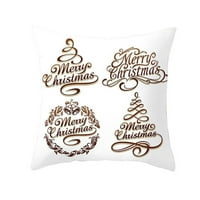 Sretan božićni slatki elk pahuljica rubnog kaučara navlaka kućni dnevni boravak dekor bacač jastuk jastuk 45x