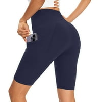 Efsteb atletski kratke hlače za žene udobne vježbe kratke hlače Sportske tajice Visoko stručno vježbanje vježbanja teretana joga kratke hlače u boji Trendi kratke hlače mornarice