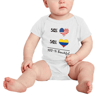 50% Kolumbija + 50% Amerikanac = 100 +% Prekrasna Kolumbija Slatka odjeća za bebe Bodičari za dječaka Djevojka