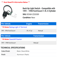 Povratak prekidač za svjetlo - kompatibilan sa - Ford Escort 1.9L 4-cilindar 1997
