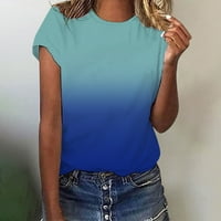 Duks kratkih rukava Casual Bluze elegantne activeweb of majica majica tiskane majice na vrhu ljetnih tea plavih
