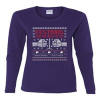 Festivus za ostatak američkog ružnog božićnog džemper ženska grafička majica s dugim rukavima, svijetlo