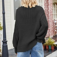 džemper od kpoplk za žene na žene za preveliki džemper s dugim rukavima ženski kabel pleteni pulover