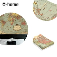 Mapa svijeta Tapisestrija Viseća vintage drevna shabby chic world mapa Kompas zidne tkanine tapiserija