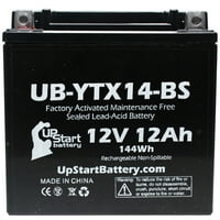 UPSTART Zamjena baterije Honda ST1100, ABS-TCS, 1100A CC fabrika aktivirana, bez održavanja, motociklistička baterija - 12V, 12Ah, Ub-YTX14-BS