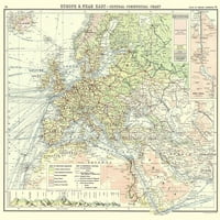 Evropa u blizini East komercijalne karte - Newnes by Newnes