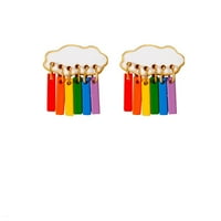 Lroplie Stud minđuše za žene Djevojke oblak Rainbow Par Personalizirani dodatni pokloni
